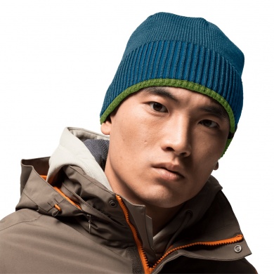 Jack Wolfskin Czapka (Beanie) Great Snow Cap z ociepleniem z mikrofibry kobaltowy